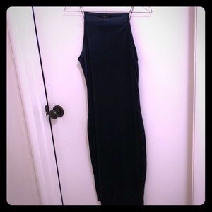 Blue Velvet Midi Dress